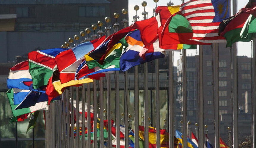 UN flags