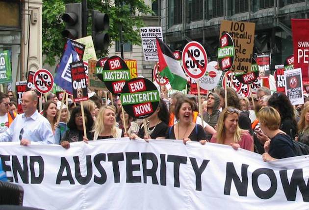 Peoples assembly against austerity demonstration peter damian 2015