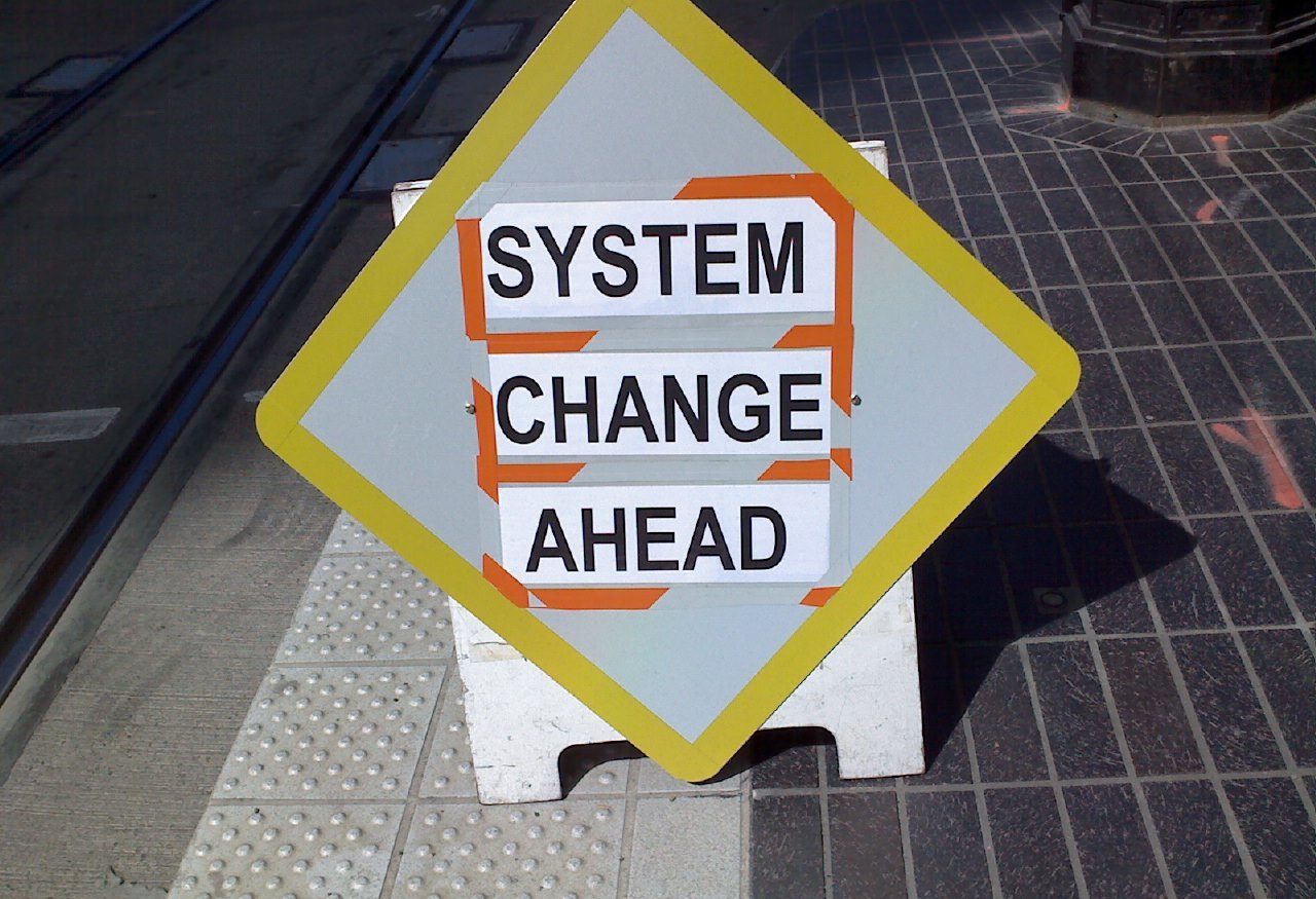 System change ahead 0