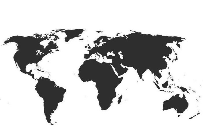 World map without borders 8300