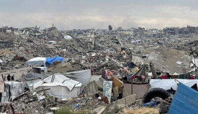 Image credit: Jaber Jehad Badwan, wikipedia.org Ruins of Beit Lahia, in the Gaza Strip, destroyed by Israeli bombardments, February 23, 2025.